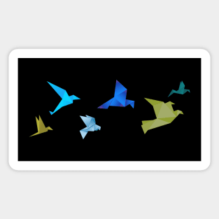 Origami Birds in Flight Sticker